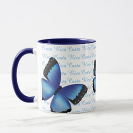 Taza de la mariposa de Costa Rica Morpho