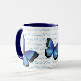 Taza de la mariposa de Costa Rica Morpho