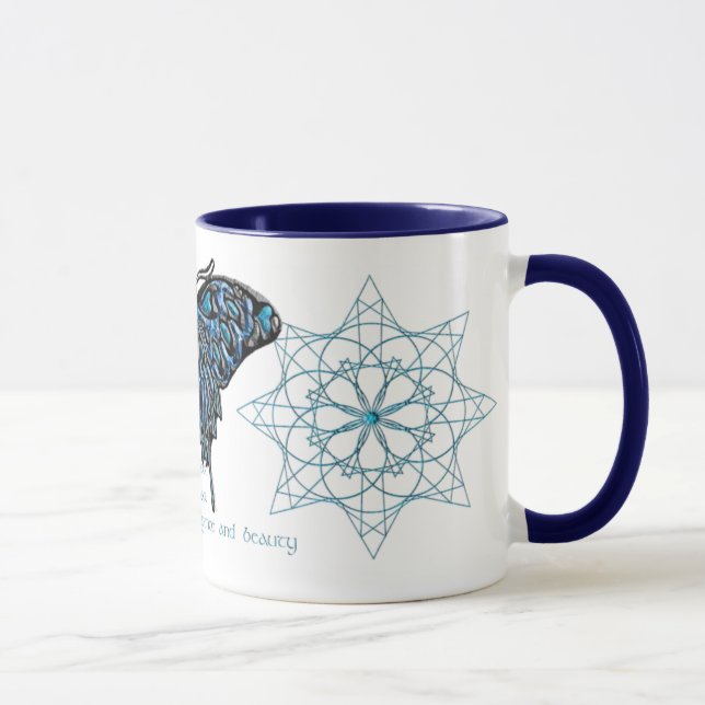 Taza de la mariposa de diciembre Birthstone (Derecha)