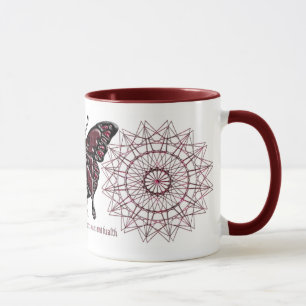 Taza de la mariposa de julio Birthstone