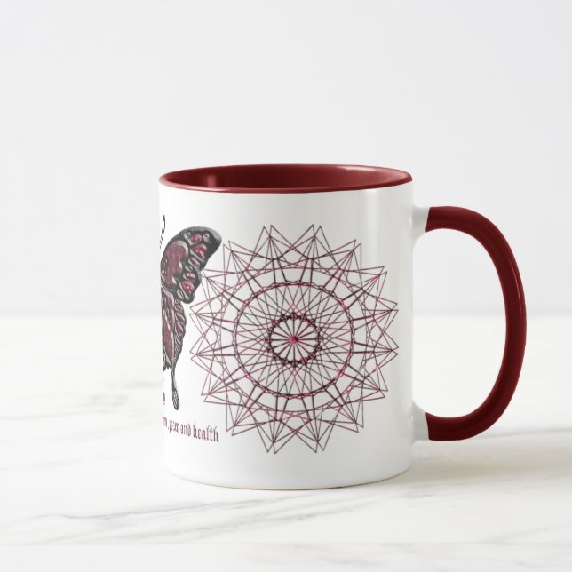 Taza de la mariposa de julio Birthstone (Derecha)