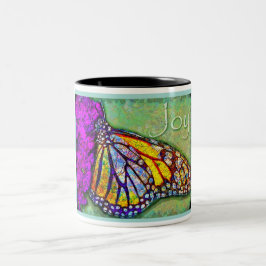 Taza de la mariposa de la alegría