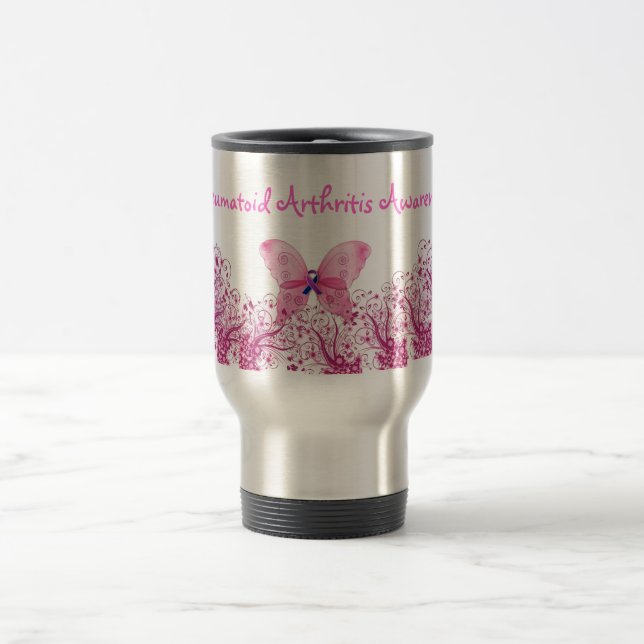 Taza de la mariposa de la conciencia de la (Centro)