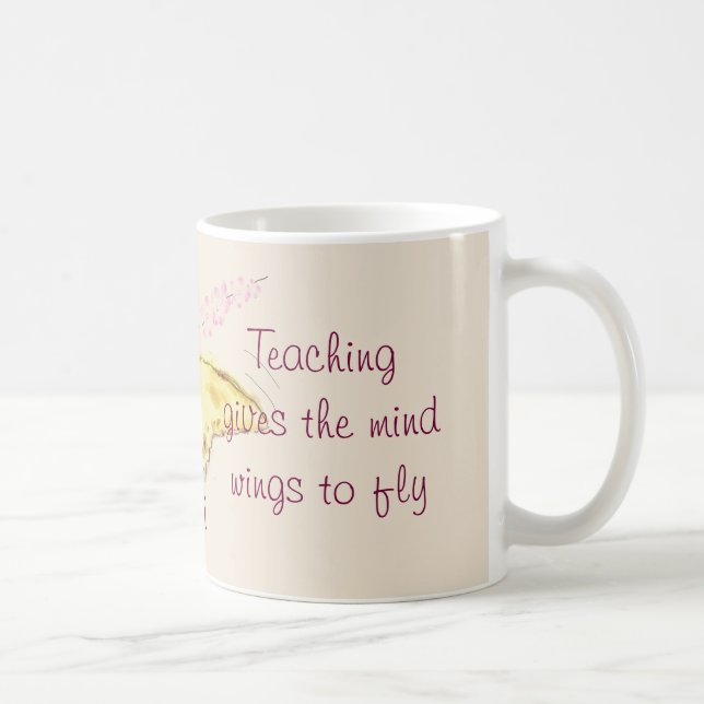 Taza de la mariposa y del profesor de encargo de (Derecha)