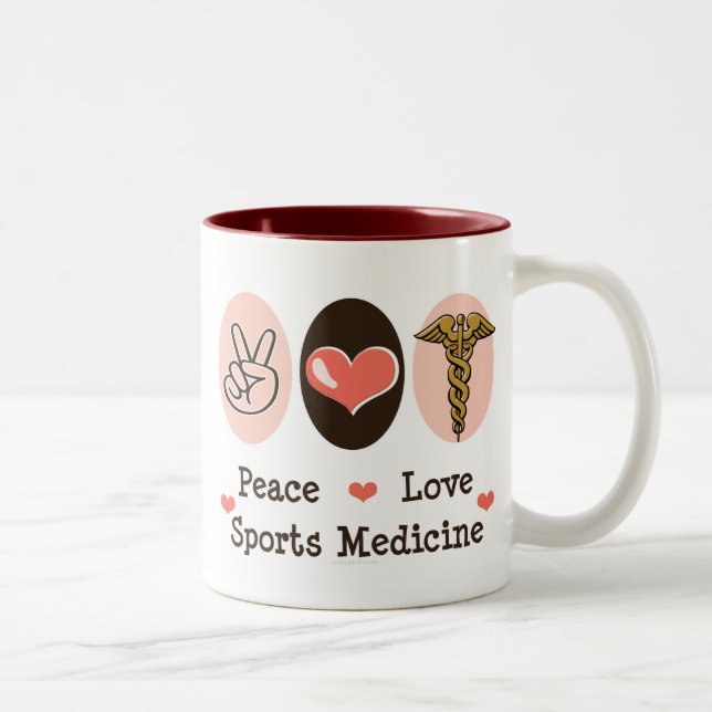 Taza de la medicina de deportes del amor de la paz (Derecha)