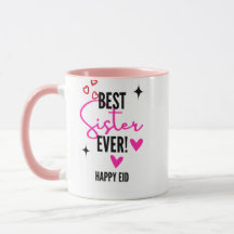 Taza de la Mejor Hermana Feliz Eid