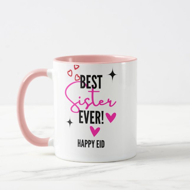 Taza de la Mejor Hermana Feliz Eid (Izquierda)