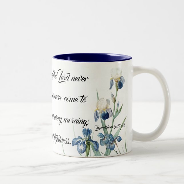 Taza de la misericordia del iris de dioses azules (Derecha)