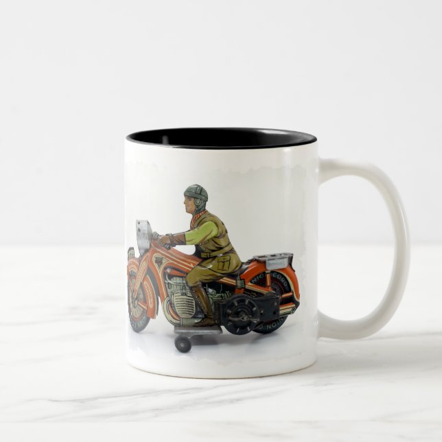 Taza de la motocicleta del juguete del vintage (Derecha)