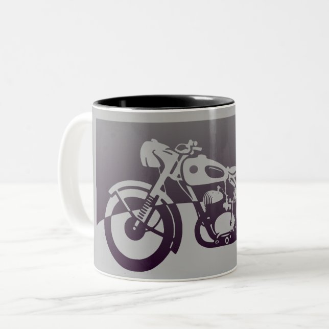 Taza de la motocicleta del vintage (Anverso izquierdo)