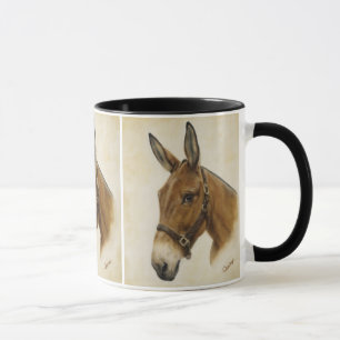 Taza de la mula en negro