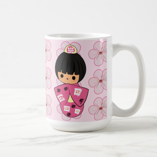 Taza de la muñeca de Kawaii Kokeshi (Derecha)