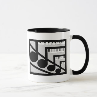 Taza de la música del piano