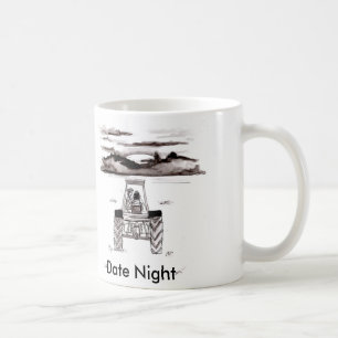 Taza de la noche de la fecha