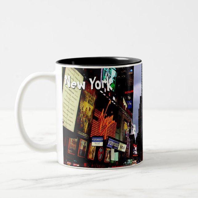 Taza de la noche de Nueva York del Times Square de (Izquierda)