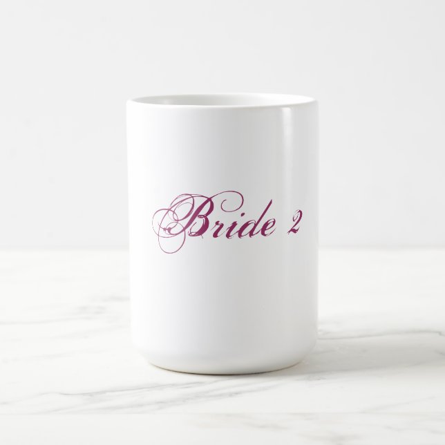 Taza de la novia 2 para la novia lesbiana (Centro)