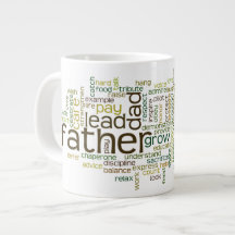 Taza de la nube de la palabra del padre
