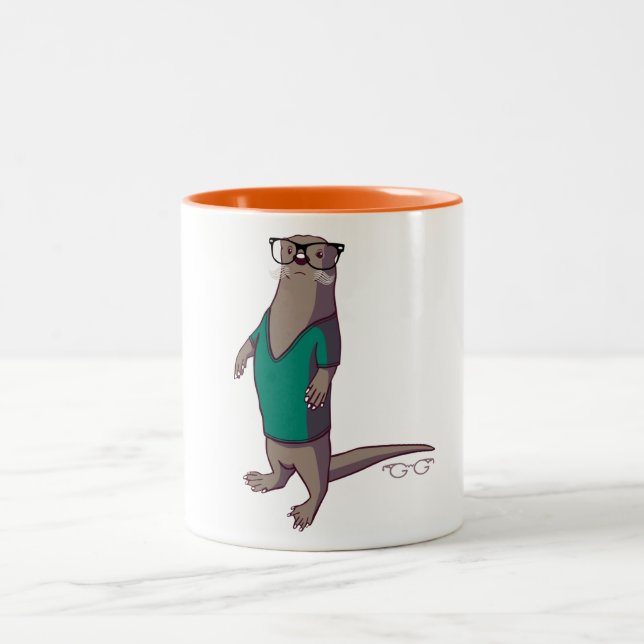 Taza de la nutria del inconformista (sin texto) (Centro)