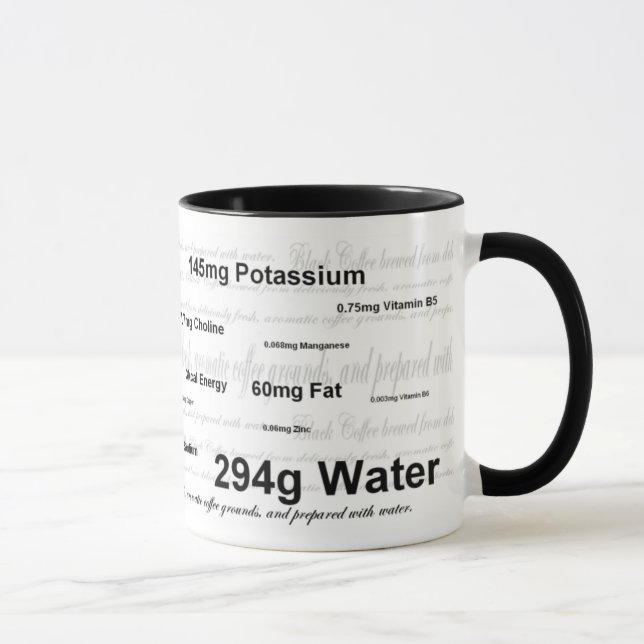 Taza de la nutrición del café (Derecha)