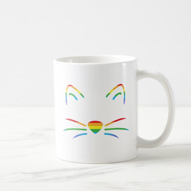 Taza de la obra clásica de las barbas del gato del (Derecha)