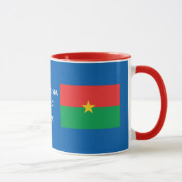 Taza de la obra clásica del escudo de Burkina Faso