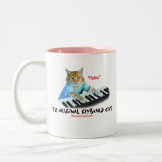 Taza de la original del gato del teclado