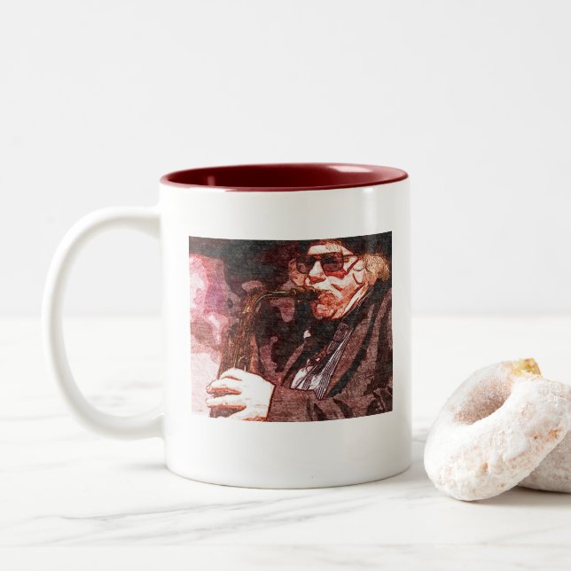 Taza de la orquesta de la locura del alto del col (Con donut)