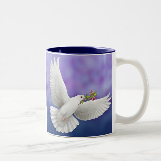 Taza de la paloma de la paz del vuelo (Derecha)