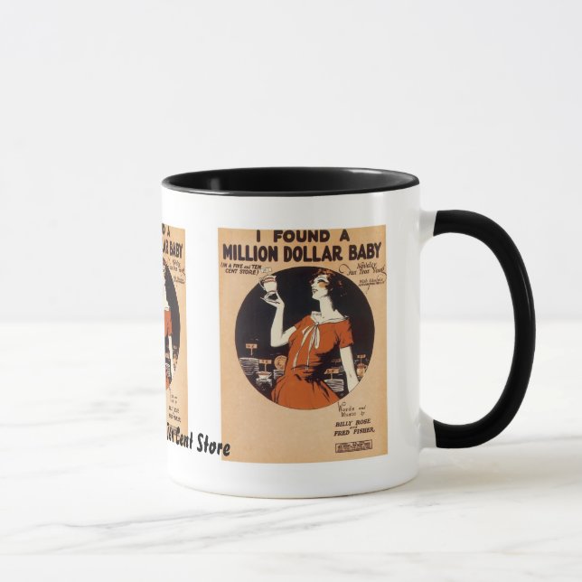 Taza de la partitura del vintage (Derecha)