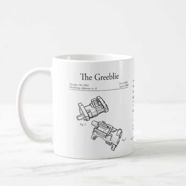 Taza de la patente de Greeblie (Izquierda)