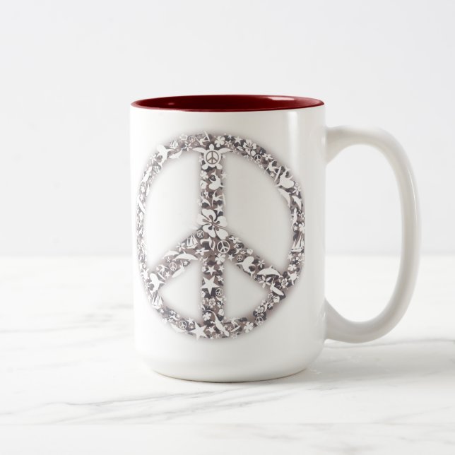 Taza de la paz de la playa (Derecha)