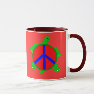 Taza de la paz de la tortuga