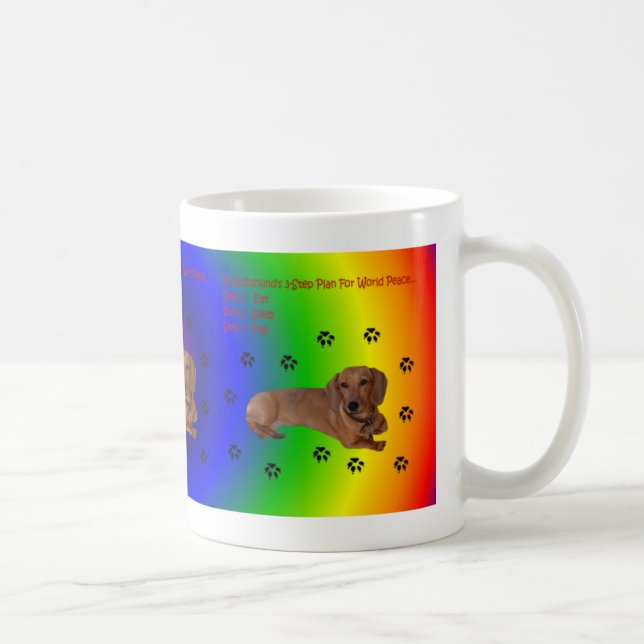 Taza de la paz de mundo del Dachshund (Derecha)