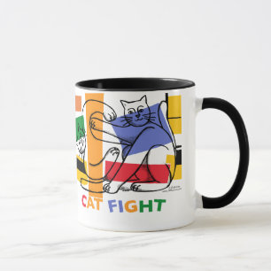 Taza de la pelea de gatos