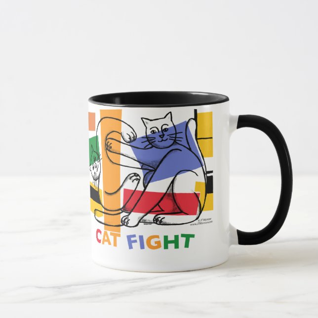 Taza de la pelea de gatos (Derecha)