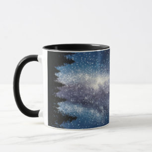 Taza de la pintura de la galaxia de la vía lácte