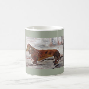 Taza de la pintura del Dachshund por