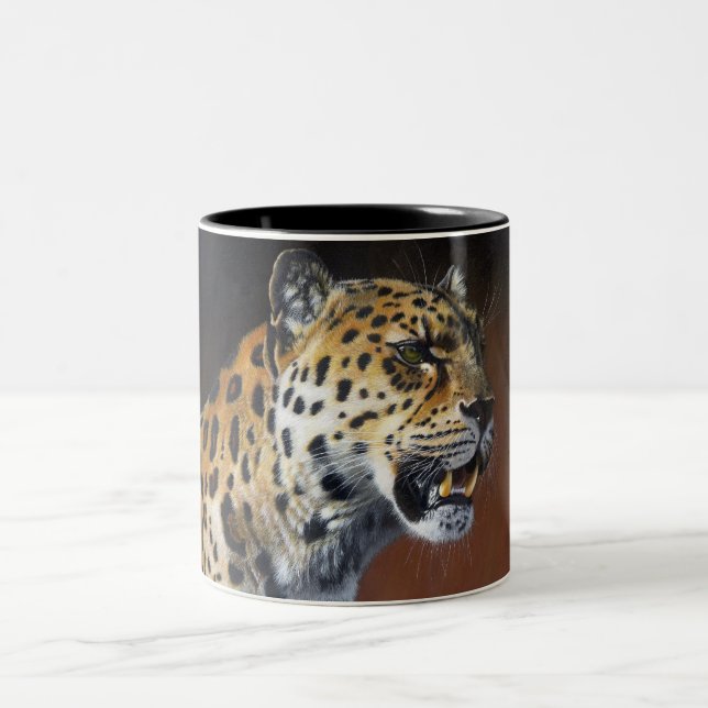 Taza de la pintura del leopardo de Amur (Centro)