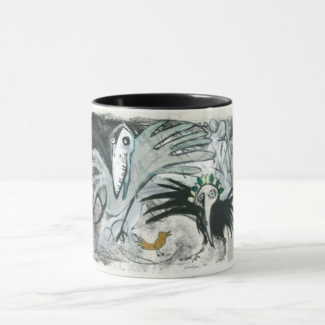 Taza de la pintura del pájaro (Centro)