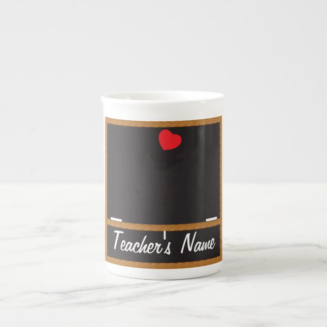 Taza de la pizarra del profesor - texto de DIY (Frente)