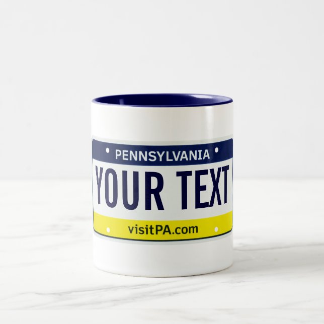 Taza de la placa de Pennsylvania (Centro)