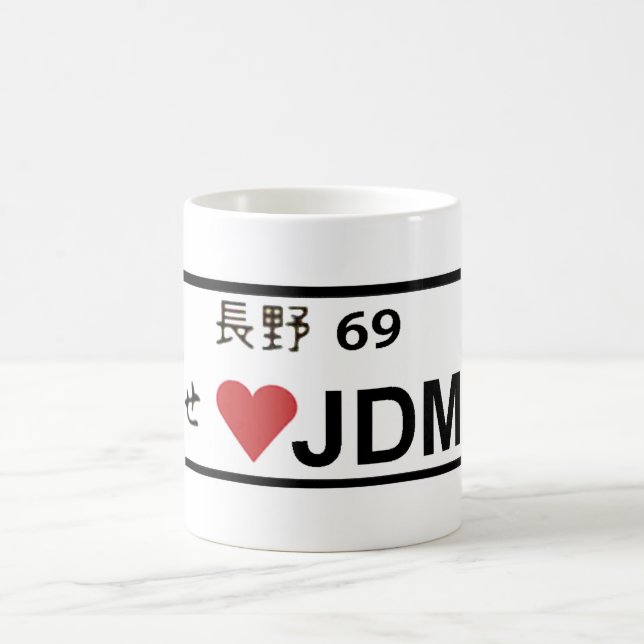 Taza de la placa del amor JDM (Centro)