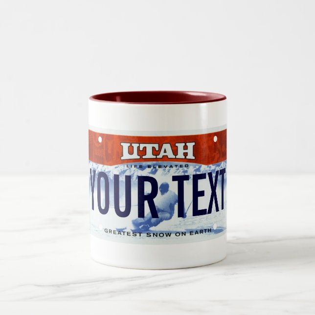 Taza de la placa del esquí de Utah (Centro)