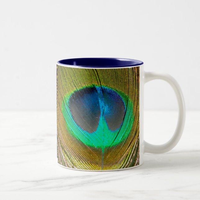 Taza de la pluma del pavo real (Derecha)