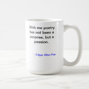 Taza de la poesía de Edgar Allan Poe