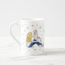 Taza de la porcelana de hueso de Anniepaddington -