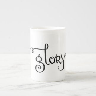 Taza de la porcelana de hueso de la "gloria"