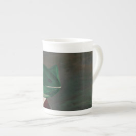 Taza de la porcelana de hueso de la rana de