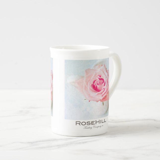 Taza de la porcelana de hueso de los rosas del (Derecha)
