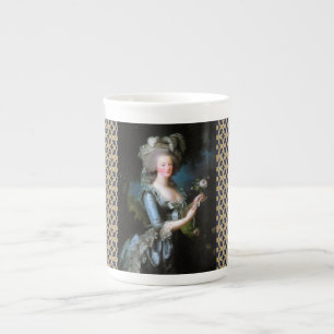 Taza de la porcelana de hueso de Marie Antonieta